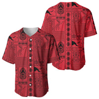Papua New Guinea Heritage Motif Baseball Jersey Red Version