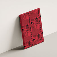 Papua New Guinea Heritage Motif Canvas Wall Art Red Version