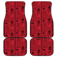 Papua New Guinea Heritage Motif Car Mats Red Version
