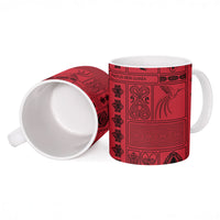 Papua New Guinea Heritage Motif Ceramic Mug Red Version