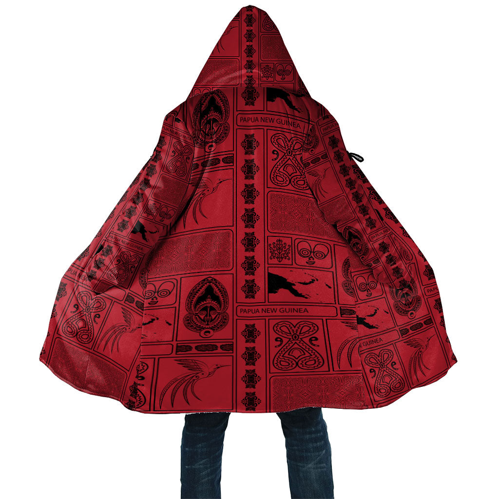 Papua New Guinea Heritage Motif Cloak Red Version