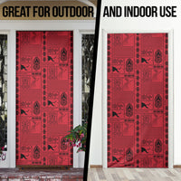 Papua New Guinea Heritage Motif Door Cover Red Version
