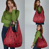 Papua New Guinea Heritage Motif Grocery Bag Red Version