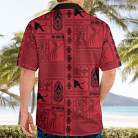 Papua New Guinea Heritage Motif Hawaiian Shirt Red Version