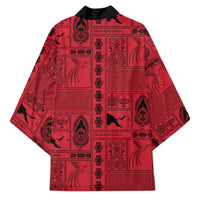 Papua New Guinea Heritage Motif Kimono Red Version