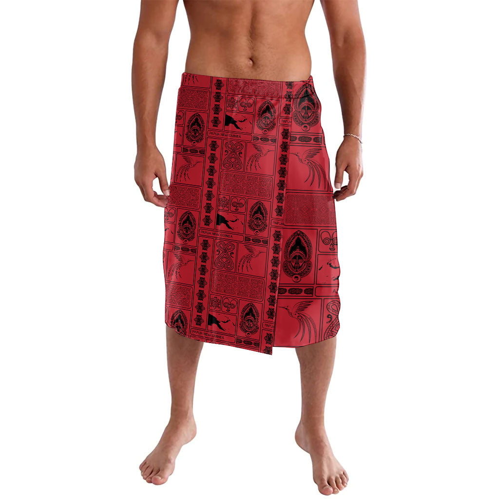 Papua New Guinea Heritage Motif Lavalava Red Version