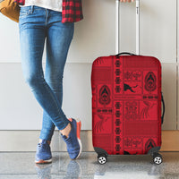 Papua New Guinea Heritage Motif Luggage Cover Red Version