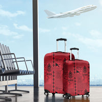 Papua New Guinea Heritage Motif Luggage Cover Red Version