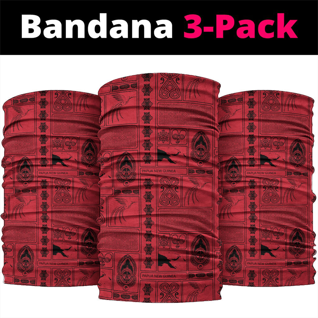 Papua New Guinea Heritage Motif Neck Gaiter Red Version