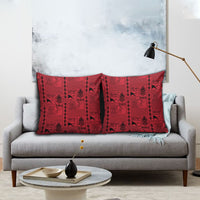 Papua New Guinea Heritage Motif Pillow Cover Red Version