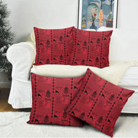 Papua New Guinea Heritage Motif Pillow Cover Red Version