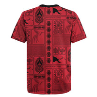Papua New Guinea Heritage Motif Rugby Jersey Red Version