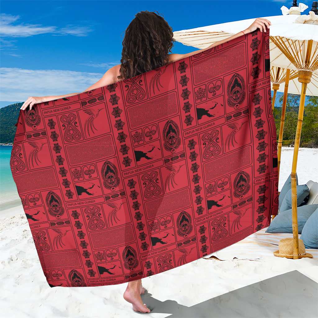 Papua New Guinea Heritage Motif Sarong Red Version