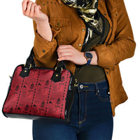Papua New Guinea Heritage Motif Shoulder Handbag Red Version