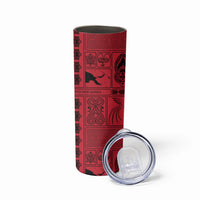 Papua New Guinea Heritage Motif Skinny Tumbler Red Version