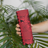 Papua New Guinea Heritage Motif Skinny Tumbler Red Version