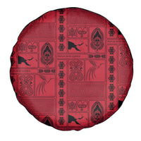 Papua New Guinea Heritage Motif Spare Tire Cover Red Version
