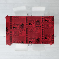 Papua New Guinea Heritage Motif Tablecloth Red Version