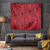 Papua New Guinea Heritage Motif Tapestry Red Version