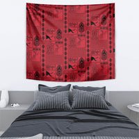 Papua New Guinea Heritage Motif Tapestry Red Version