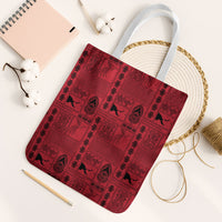 Papua New Guinea Heritage Motif Tote Bag Red Version