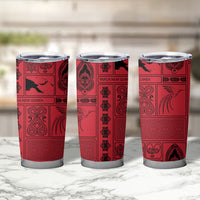 Papua New Guinea Heritage Motif Tumbler Cup Red Version