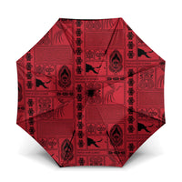 Papua New Guinea Heritage Motif Umbrella Red Version