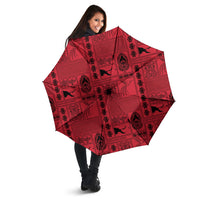 Papua New Guinea Heritage Motif Umbrella Red Version