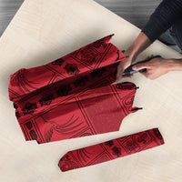Papua New Guinea Heritage Motif Umbrella Red Version