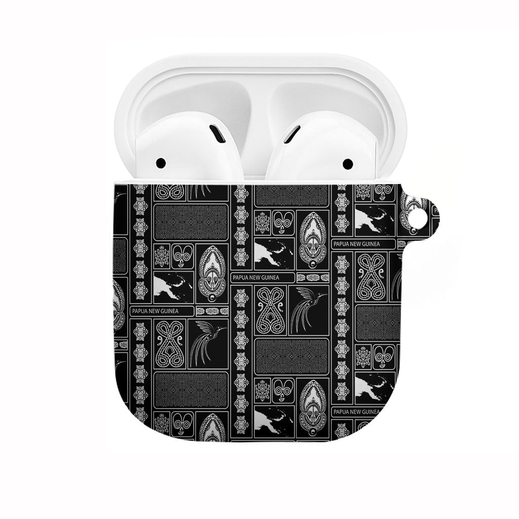 Papua New Guinea Heritage Motif AirPods Case Black Version