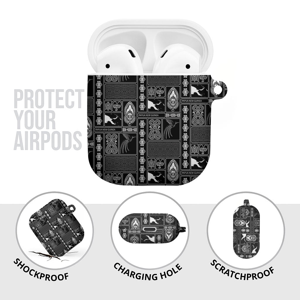 Papua New Guinea Heritage Motif AirPods Case Black Version