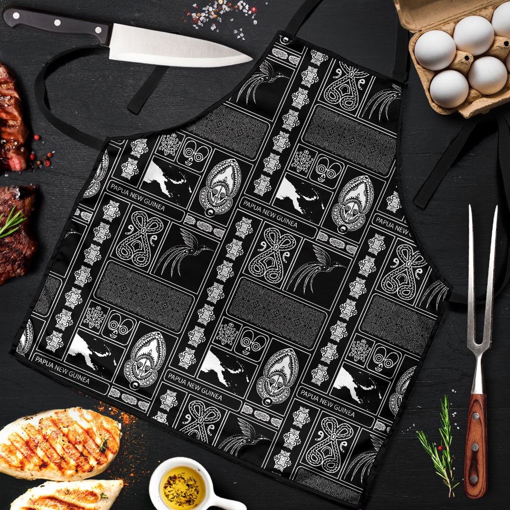 Papua New Guinea Heritage Motif Apron Black Version