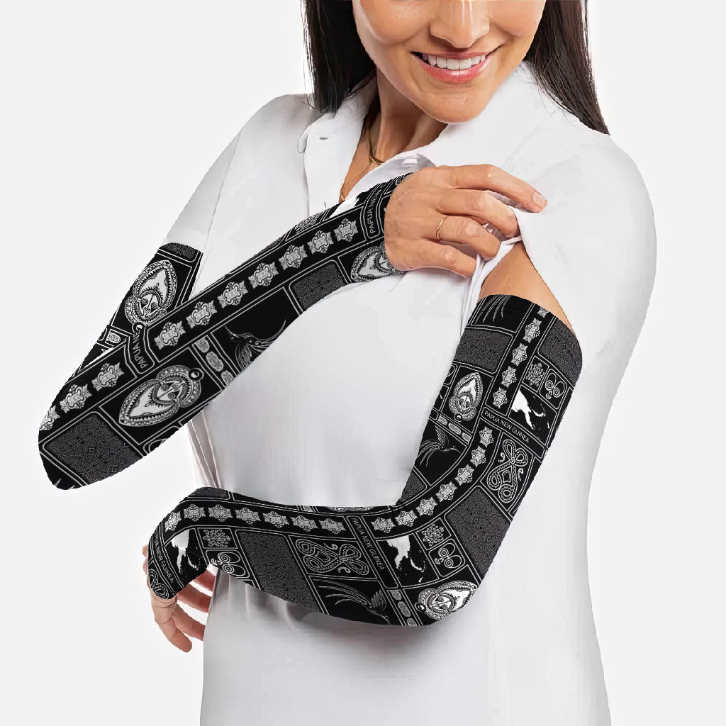 Papua New Guinea Heritage Motif Arm Sleeves Black Version