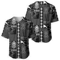 Papua New Guinea Heritage Motif Baseball Jersey Black Version