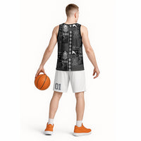 Papua New Guinea Heritage Motif Basketball Jersey Black Version