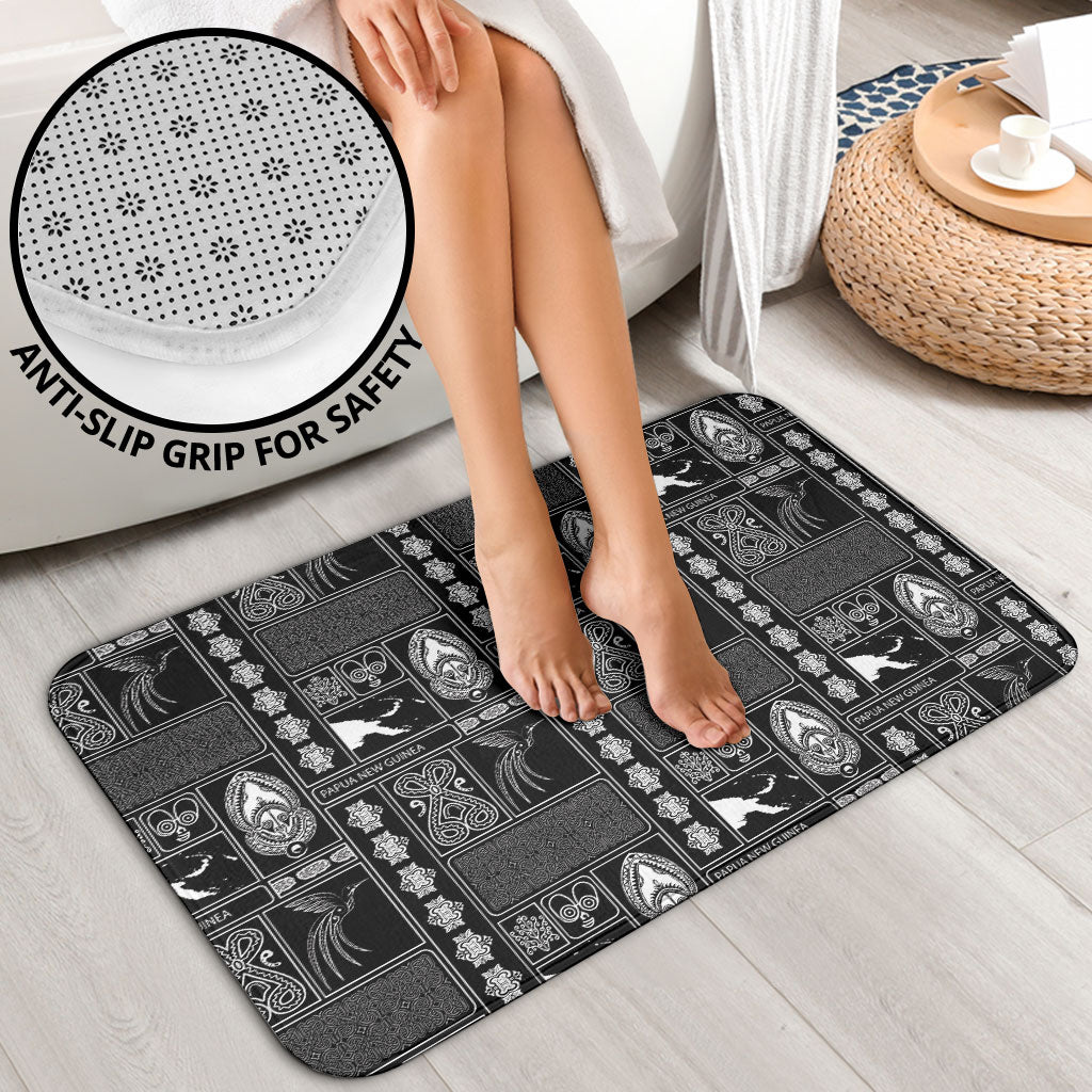 Papua New Guinea Heritage Motif Bathroom Set Black Version