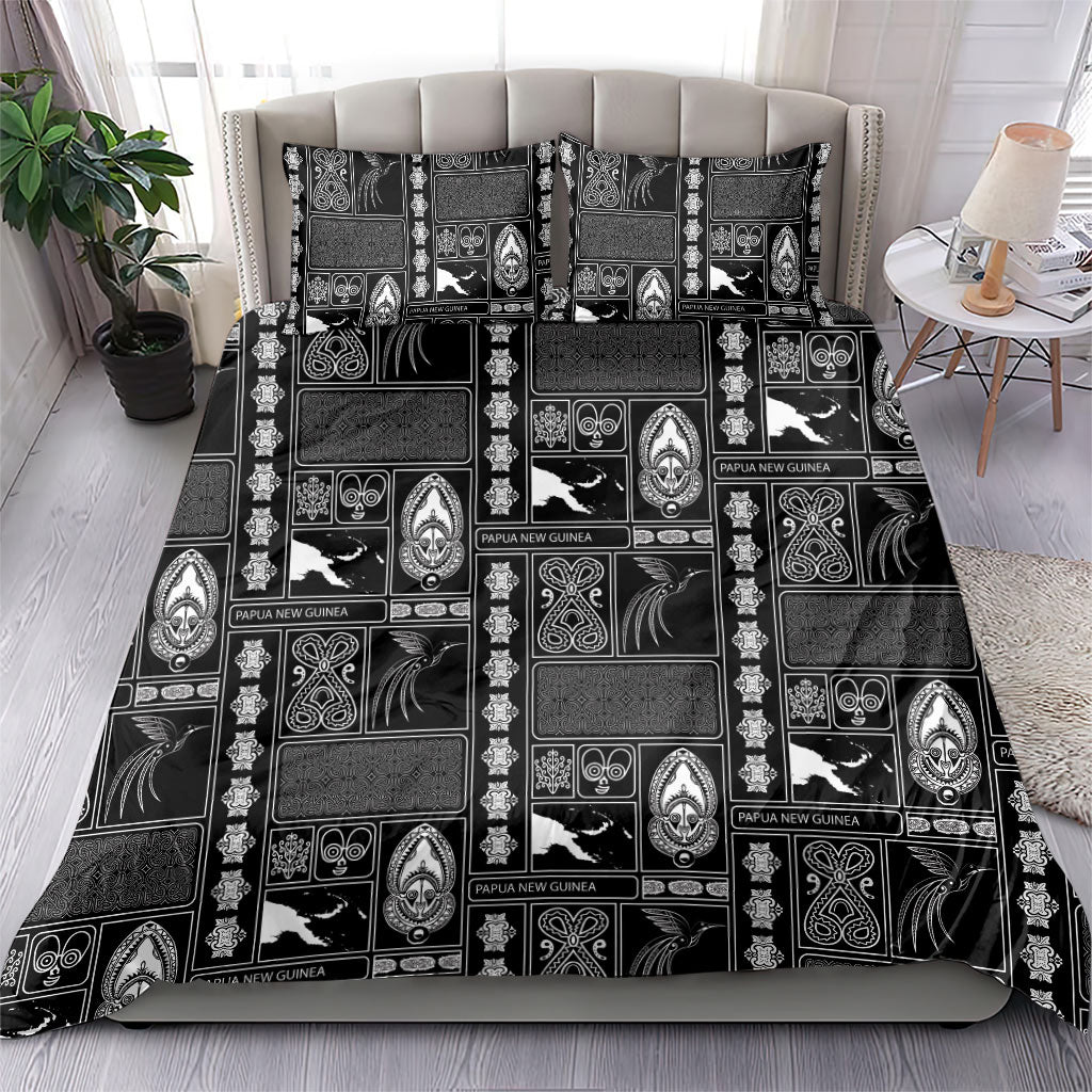 Papua New Guinea Heritage Motif Bedding Set Black Version