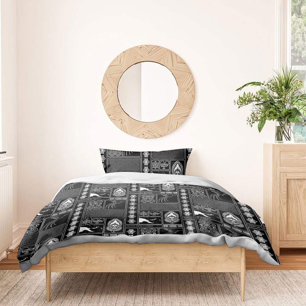 Papua New Guinea Heritage Motif Bedding Set Black Version