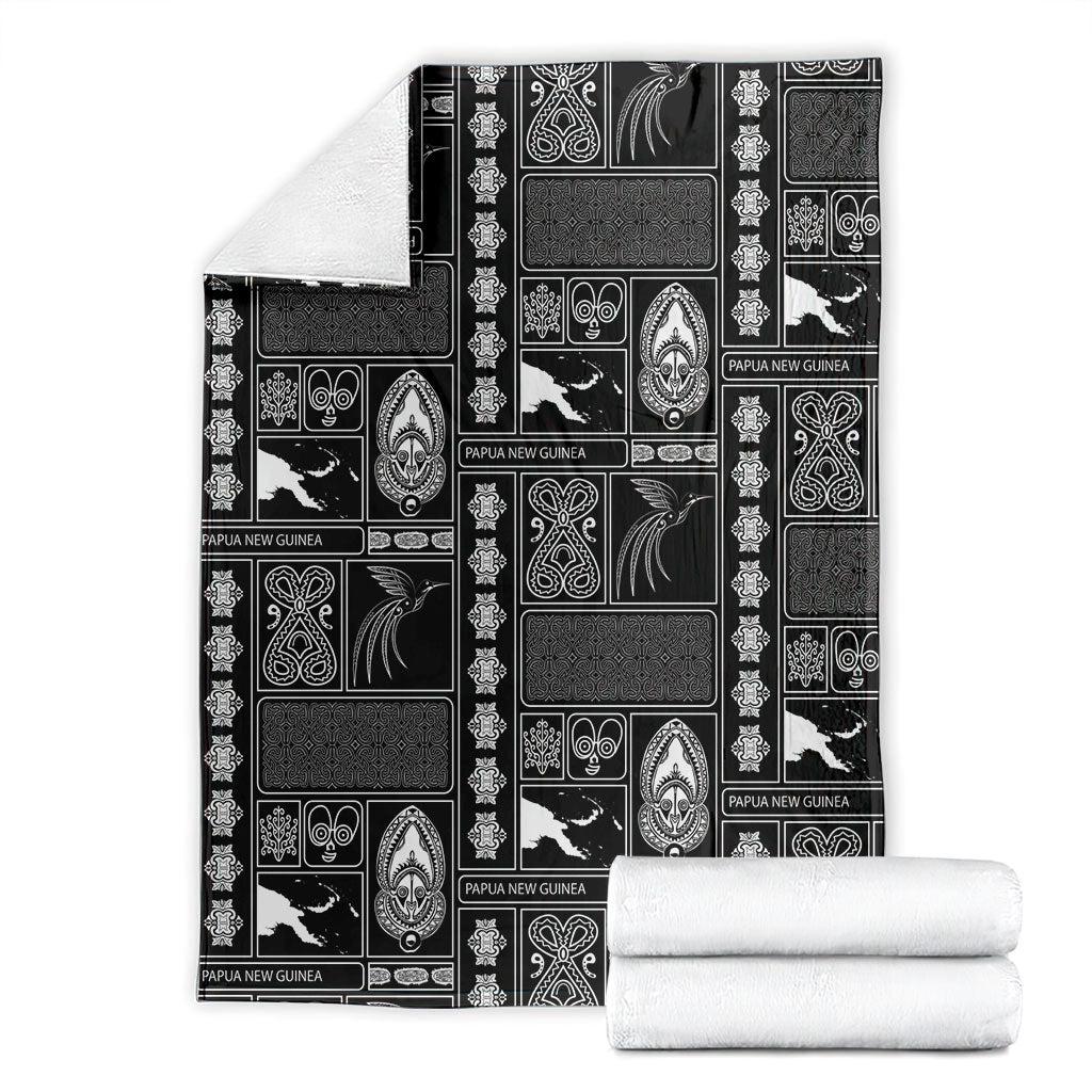 Papua New Guinea Heritage Motif Blanket Black Version