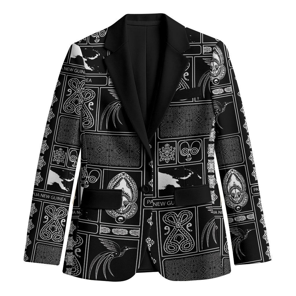Papua New Guinea Heritage Motif Blazer Black Version