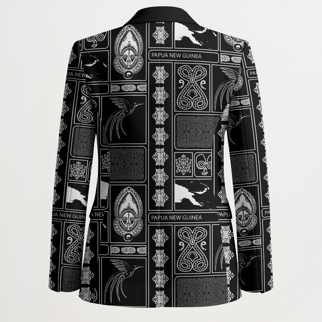 Papua New Guinea Heritage Motif Blazer Black Version