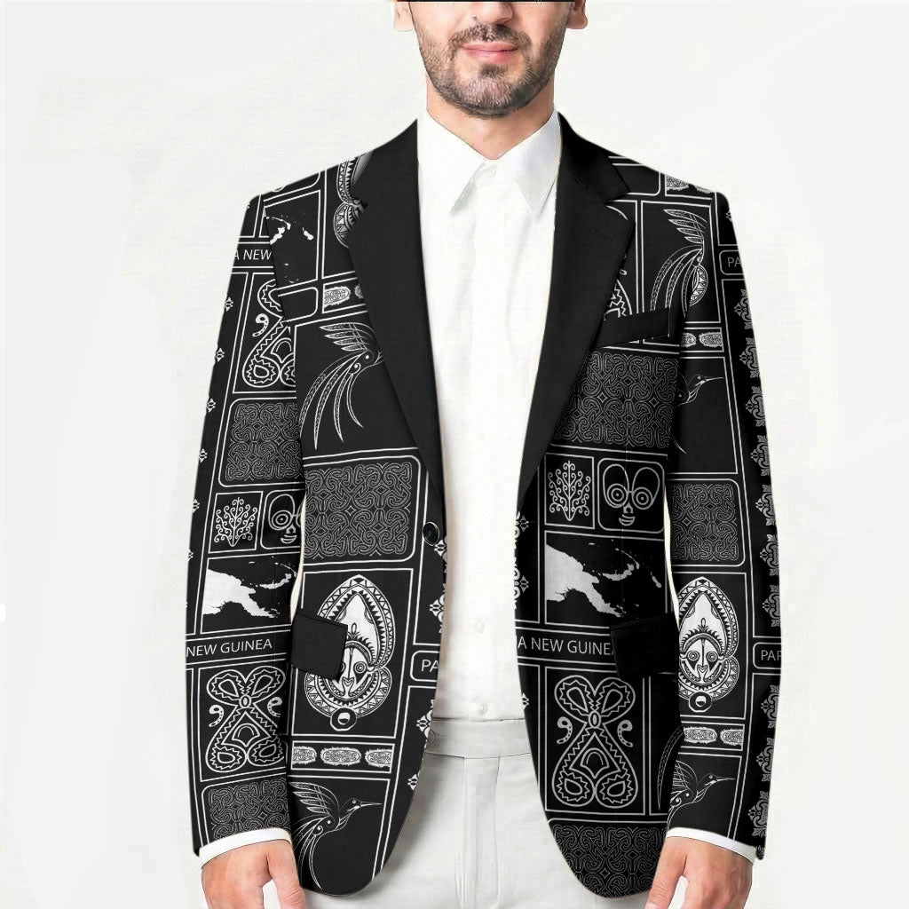 Papua New Guinea Heritage Motif Blazer Black Version