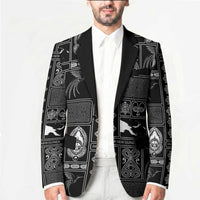 Papua New Guinea Heritage Motif Blazer Black Version