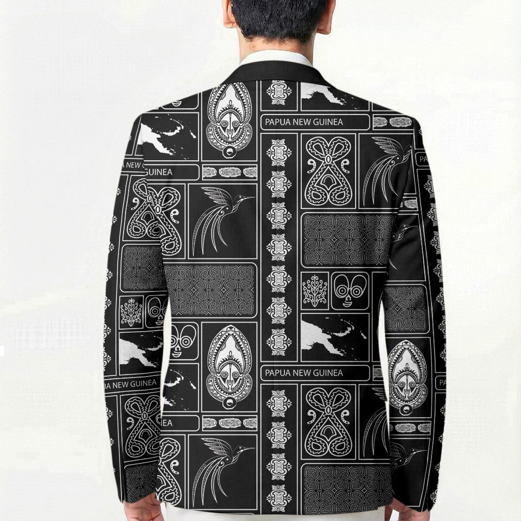 Papua New Guinea Heritage Motif Blazer Black Version
