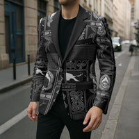 Papua New Guinea Heritage Motif Blazer Black Version