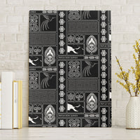 Papua New Guinea Heritage Motif Canvas Wall Art Black Version