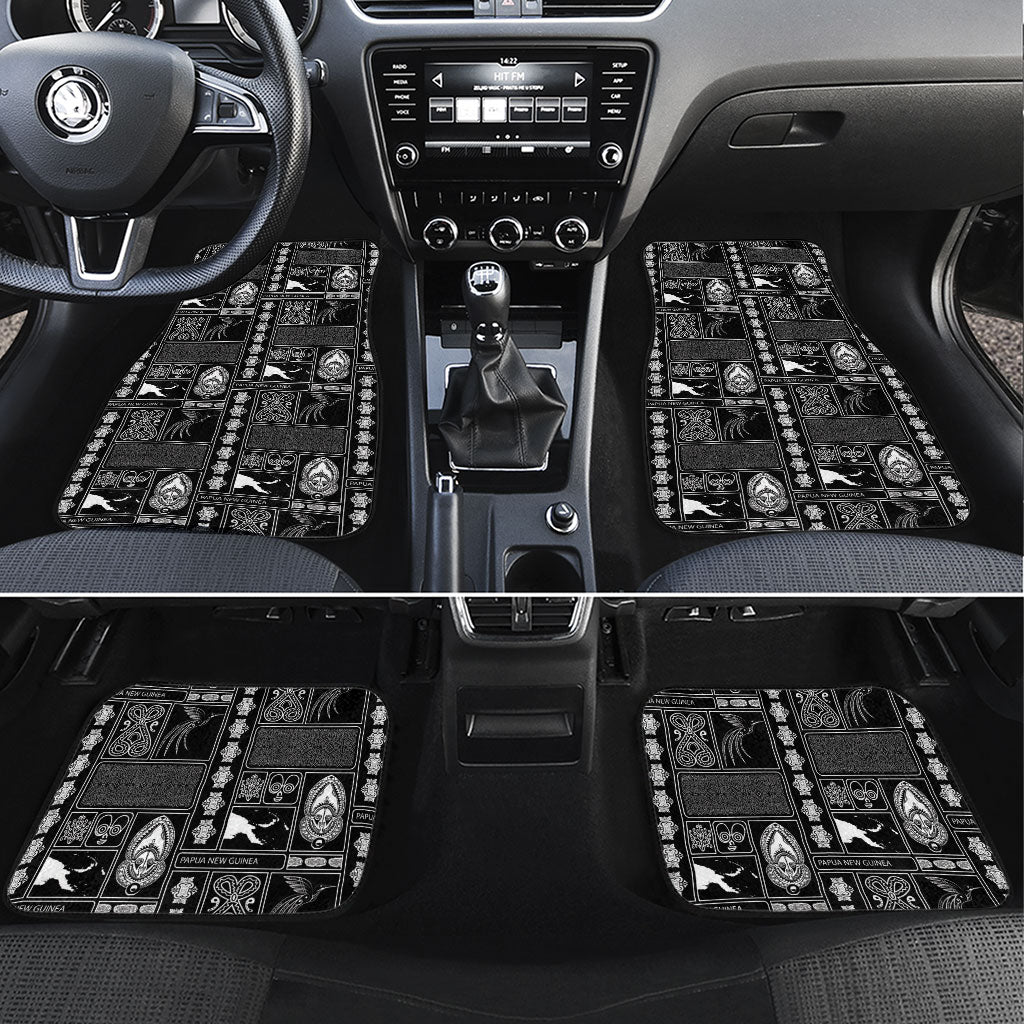 Papua New Guinea Heritage Motif Car Mats Black Version
