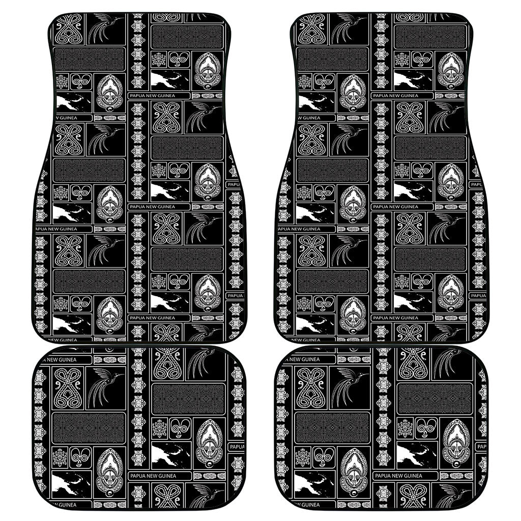 Papua New Guinea Heritage Motif Car Mats Black Version