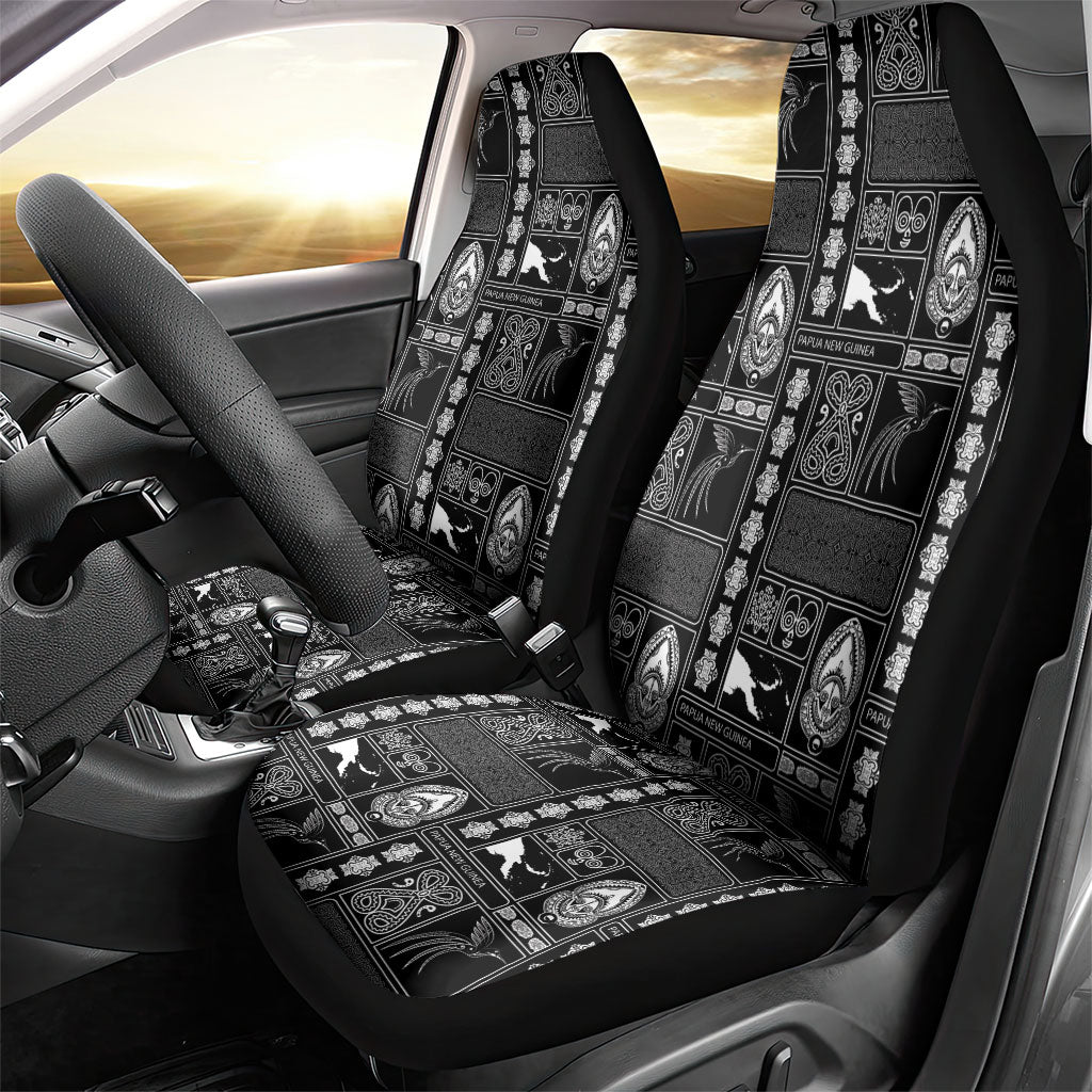 Papua New Guinea Heritage Motif Car Seat Cover Black Version