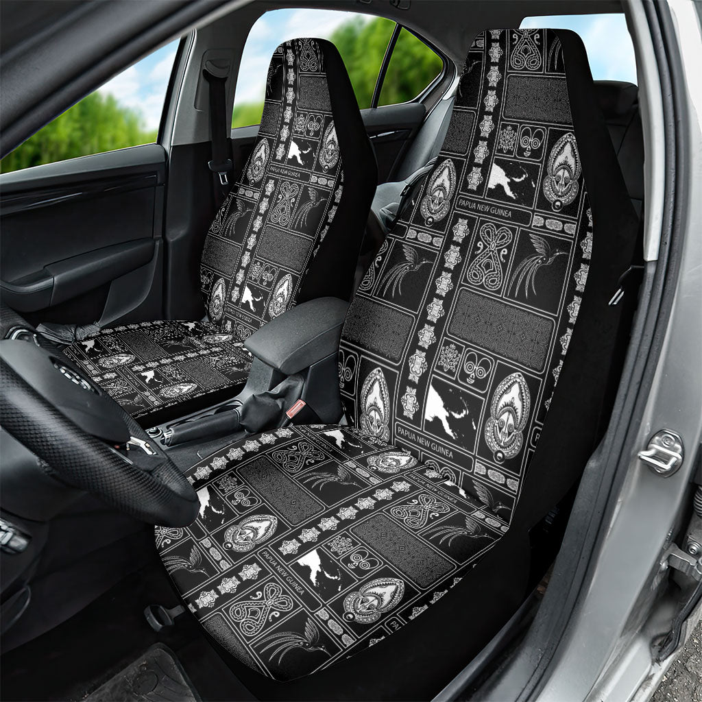 Papua New Guinea Heritage Motif Car Seat Cover Black Version